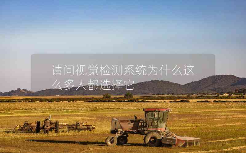 請(qǐng)問視覺檢測(cè)系統(tǒng)為什么這么多人都選擇它